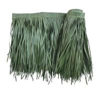 Paneles de paja artificial ignífugos para barras Tiki, vallas de jardín y decoraciones de fiesta (tamaño: 0,5 x 7 m, color: verde)