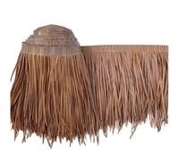 Paneles de paja artificial Tiki ignífugos para barras Tiki, vallas de jardín y decoraciones de fiesta. Tamaño: 0,5 x 7 m, color marrón