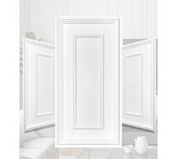 Paneles de pared 3D de plástico PVC 100x50 cm - Diseño italiano - Aspecto clásico de moldura decorativa, resistente al agua, revestimiento de pared moderno con marco para sala de estar, dormitorio y