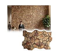 Paneles De Pared 3D Efecto Piedra, Revestimiento PU Textura Roca Para Interior Y Exterior, Friso Decorativo Ligero Y Realista PFCDZDU(D,50.7x25.9in-20pcs)