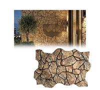 Paneles De Pared 3D Efecto Piedra, Revestimiento PU Textura Roca Para Interior Y Exterior, Friso Decorativo Ligero Y Realista PFCDZDU(M,50.7x25.9in-4pcs)