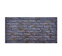 paneles de pared 3D Paneles De Pared 3D De Imitación De Ladrillo Gris, Verde Y Azul, Estilo Rústico, Revestimiento De Pared, Fáciles De Limpiar, Para Habitación Infantil, Villa(Blue-1,1 pack)