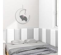 Paneles de pared acolchados 3D para niños, acolchado de pared para despegar y pegar, cabecero anticolisión y calcomanías de pared para dormitorios, clubes de baile, rojo, 25 x 25 pulgadas