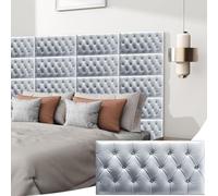 Paneles de Pared Acolchados, Anticolisión 3D Acolchado De Pared, Paneles de Cabecero Tapizados para Dormitorios, Adecuados para Dormitorios Salas Estar 4PCS