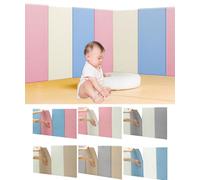 Paneles de Pared Acolchados para Dormitorio, anticolisión, para niños, 30 x 60 cm, Adhesivos para cabecero, para Adolescentes con Autismo o trastornos del sueño (Naranja, 6 Unidades)