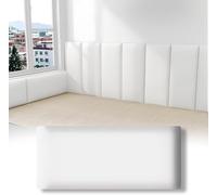 Paneles de pared acolchados, suave acolchado 3D anticolisión, protector de cabecero de despegar y pegar para decoración de guardería y dormitorio