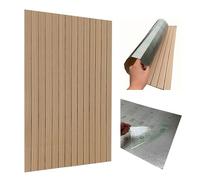 Paneles de pared autoadhesivos, 100 x 60 cm, PVC + espuma de polietileno de 2,8 mm, aspecto de madera beige/marrón, paneles decorativos 3D para salón, dormitorio, cocina, baño, lavable y resistente al