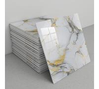 Paneles de pared autoadhesivos, 30 piezas, azulejos impermeables con aspecto de mármol, ideales for cocinas, baños, salas de estar y dormitorios.(A8)