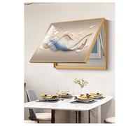 Paneles de Pared Completa, Pintura for Tapa de Cuadro de distribución y Caja de contadores de Pared en Varios tamaños, Azul y Naranja(Bule,70x50cm/27.56x19.69in)