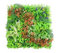 Paneles de pared de flores para jardín e interior con resistencia a los rayos UV, pared de plantas artificiales para privacidad y reducción de ruido con follaje denso (B)
