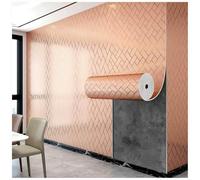 Paneles de Pared de Listones de PVC, Fáciles de Despegar y Pegar Panel de Pared Grueso con Efecto Espejo 3D Autoadhesivo Paneles Insonorizados para Paredes y Techos,Pink Gold 2,60cm x 300cm