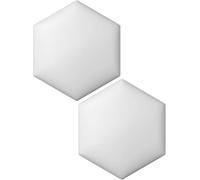 Paneles de pared hexagonales 3D azul claro, acolchado decorativo autoadhesivo, espuma suave anticolisión para habitaciones de niños y sala de estar, paquete de 3 (25 x 29 cm)
