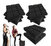 Paneles De Pared Insonorizados: Paneles Acústicos De Recuperación Rápida | Espuma De Sonido De Alta Densidad, Paneles De Espuma Acústica, Espuma De Sonido De Alta Densidad Adhesiva, Cuñas Insonorizada