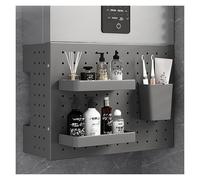 paneles de pared, Kit organizador de tablero perforado de metal for montaje en pared, con accesorios, color negro, varios tamaños(40x15x40cm)