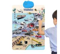 Paneles de pared parlantes para niños, juguetes interactivos de desarrollo divertidos con sonido - póster educativo | Para vacaciones, cumpleaños, hogar, sala de estar, interior, exterior, aula