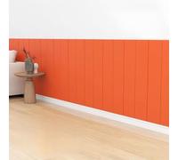 Paneles de pared tapizados de piel sintética naranja para despegar y pegar, almohadillas para dormitorio, sala de juegos, estudio de grabación, oficina