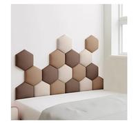Paneles de pared tapizados hexagonales, autoadhesivos anticolisión para decoración, acolchado de pared 3D y cabecero, paquete de 17