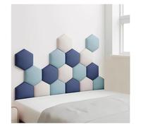 Paneles de pared tapizados hexagonales, decoración autoadhesiva, acolchado de pared 3D anticolisión para seguridad y protección del cabecero