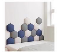 Paneles de pared tapizados hexagonales, decoración autoadhesiva, acolchado de pared 3D anticolisión y protección de cabecero