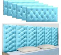 Paneles de pared tapizados para cabecero, paquete de protectores de pared acolchados para dormitorio, paneles decorativos anticolisión, diseño textil suave