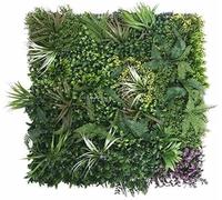 Paneles de plantas setos artificiales, 100 x cm, pared césped, privacidad verde, valla vida, cribado, hogar, jardín, fondo hojas primavera for interiores o exteriores