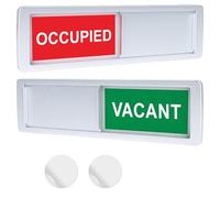 Paneles de puerta VACANT/OCUPIED 17,7x5.2cm Panel magnético deslizante VACANT/OCUPIED letrero decorativo para Wc Baño Reunión Aseo Escuela Oficinas (Plata)
