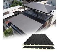 Paneles de techo de hojalata de aleación de aluminio for pérgola, 1 pieza, 2 piezas o 5 piezas, con revestimiento aislante.(Brown,2PCS-1.5M/4.9FT)