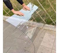Paneles de techo de lámina de policarbonato transparente, lámina de plástico acrílico, cubierta protectora impermeable, toldo exterior(2.62 x 19.7ft)