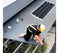 Paneles de Techo de Metal, Paneles de Techo aislantes de Aluminio Resistentes a la Intemperie para terrazas y Patios, Cubierta de balcón de 7 Piezas con plástico Corrugado, Longitud 1,4 m (4