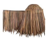 Paneles de techo de paja de palma Tiki ignífuga, rollos de techo de paja artificial para barras Tiki, cabañas, vallas de jardín y decoraciones de fiesta (tamaño: 0,5 x 7 m, color: mezclado)