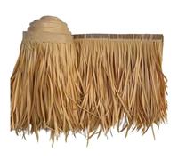Paneles de techo de paja tiki ignífuga, paja artificial para barras Tiki, vallas de jardín y decoraciones de fiesta (tamaño: 0,5 x 7 m, color: amarillo)