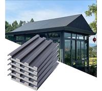 Paneles de Techo metálicos, Paneles aislantes para pérgolas y terrazas acristaladas, 5 láminas de Metal Corrugado, Revestimiento Resistente a la Intemperie, Longitud Personalizada de 1,4 m (