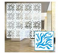 Paneles de techo suspendidos blancos de madera y plástico, 39 x 39 cm, juego de 8 unidades, ideal para decoración del hogar, insonorización, fácil instalación, diseño versátil