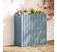 Paneles de valla de aire acondicionado al aire libre, cubierta de aire acondicionado de madera, recinto de aire acondicionado, estante decorativo para flores de jardín para unidades al aire libre