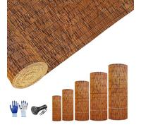 Paneles de valla de jardín de bambú, estaccionata de madera natural para privacidad y decoración, disponible en alturas de 50 a 180 cm, perfecto para espacios al aire libre (120 x 550 cm)