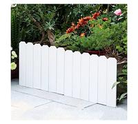 Paneles de valla de jardín de madera autoportantes, bordes flexibles para césped al aire libre, borde perimetral de color blanco para decoración de jardín