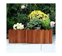 Paneles de valla de jardín de madera autoportantes, bordes flexibles para césped al aire libre, color marrón, perfectos para bordes perimetrales y decoración elegante de jardín