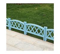 Paneles de valla de jardín decorativos de madera para exteriores, fácil de instalar, valla de seguridad para césped y patio, azul, 1 pieza, mejora tu espacio al aire libre