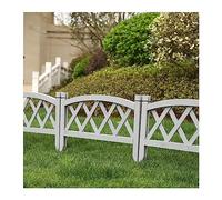 Paneles de valla de jardín decorativos de madera para exteriores, fáciles de instalar, estacas de seguridad para césped y patio, juego de 9 piezas, perfecto para paisajismo y privacidad