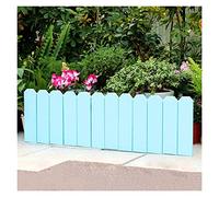 Paneles de valla de madera autoportantes para jardín, bordes flexibles para decoración de césped al aire libre (color: azul, tamaño: 1)