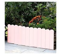 Paneles de valla de madera autoportantes para jardín, bordes flexibles para espacios al aire libre, borde decorativo para césped y jardín, color rosa, tamaño: ajustable