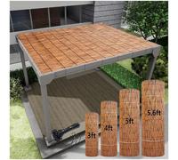 Paneles de valla de privacidad for exteriores, valla de bambú, vallas decorativas for habitación, porche, piscina, pared de techo, resistente a la intemperie(6.1x23ft/1.85x7m)