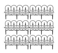 Paneles decorativos para valla de jardín, valla fronteriza para patio, Valla de jardín de flores de 6 piezas, Cercas de piscina desmontables resistentes a la intemperie, decoración de césped