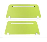 Paneles divisores acústicos para escritorio, paquete de 2 unidades, color verde, reducción de ruido y privacidad visual, ranurados (60 x 30 cm)