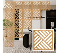 Paneles divisores de habitación colgantes de madera natural, 75 piezas, para el hogar y la oficina, elegantes pantallas de privacidad, solución decorativa versátil