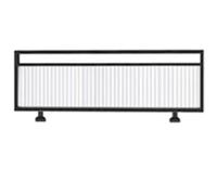 Paneles divisores de hierro para comedores, escritorios, encimeras de escritorio, para oficina y restaurantes, valla de media pared baja (color: con soporte, tamaño: 40 x 70 cm)