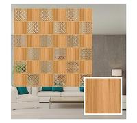 Paneles divisorios Colgantes, mampara de Madera y plástico Impermeable, Ideal para Decorar dormitorios, comedores y hoteles, 2 Estilos Opcionales (Color: Natural b, tamaño: 3 Unidades)