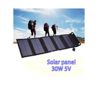 Paneles fotovoltaicos de 30 W con cargador USB, batería de 5 V, portátil, flexible y plegable.