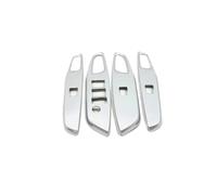 Paneles Interiores De Automóviles Para Toyota Para Vios Sedán 2019 2020 Cubierta Del Panel Del Interruptor De Control De Elevación De La Ventanilla De La Puerta ABS(Silvery)