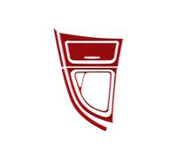 Paneles Interiores De Automóviles Pegatina Para El Marco De La Caja De Almacenamiento Lateral Del Panel De Cambio Marchas Del Coche Para Serie 1 E81 E82 E87 E88 2008-2013(Red Set)